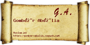 Gombár Abélia névjegykártya